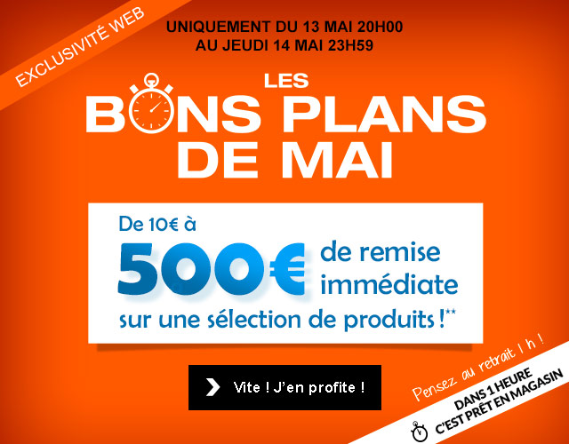 Profitez de 10 Ã  500 euros de remise immÃ©diate sur une large sÃ©lection de produit